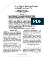1.Statistical Analysis of the Ac Breakdown Voltages of Ester Based Transformer Oils