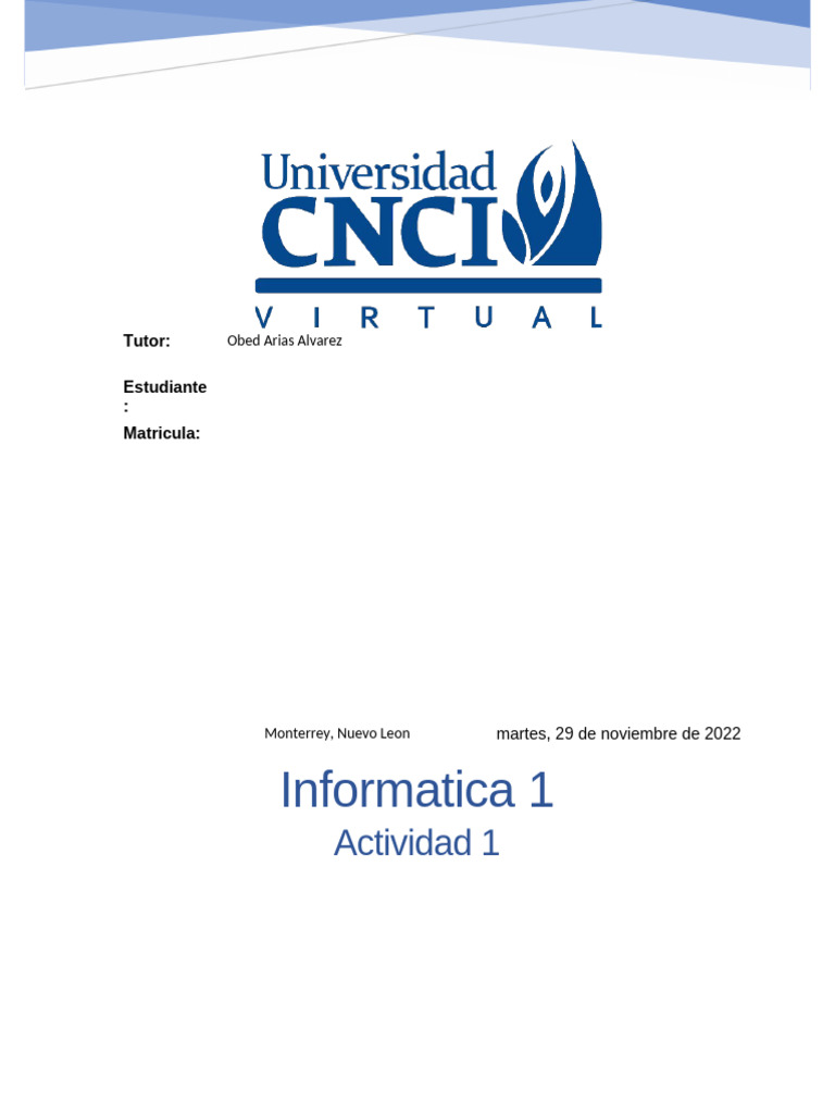 Informatica 1 - Actividad | PDF | Hardware de la computadora | Periférico