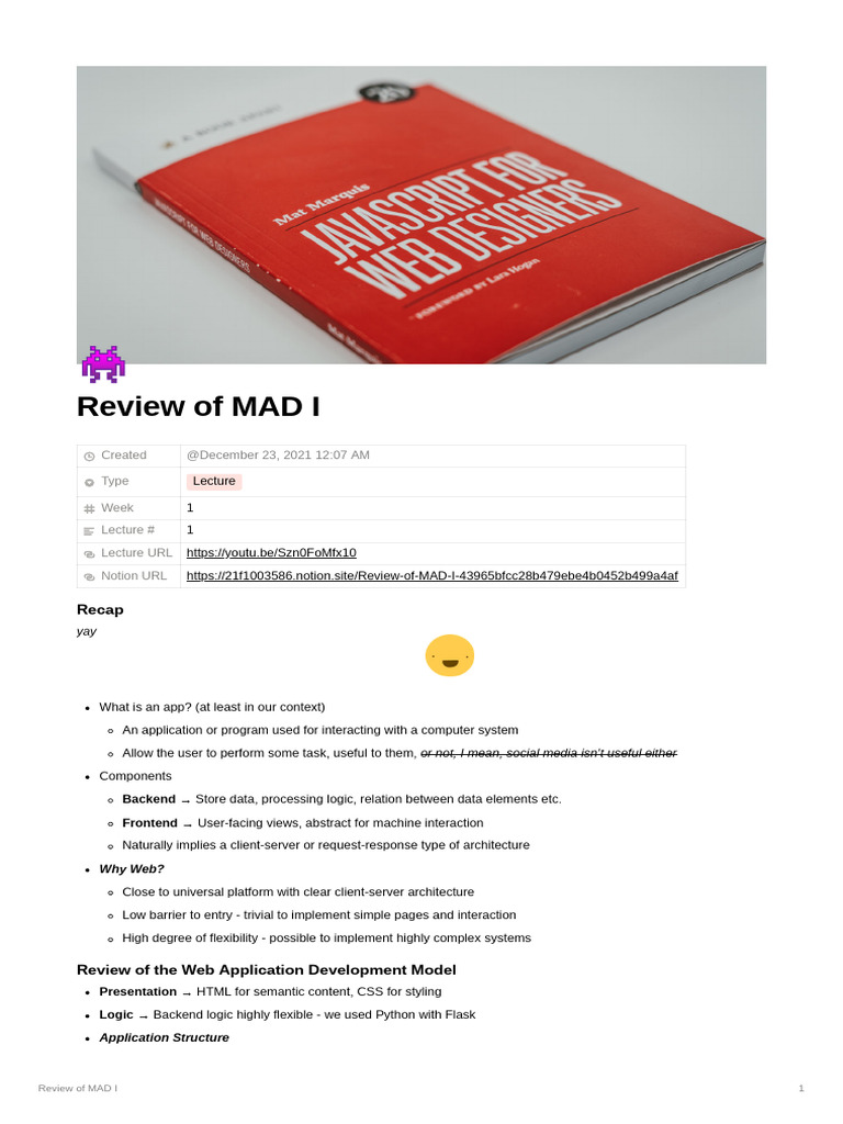 MAD II Week 1-4ghhhjjjjkkkkkkkllkhbjjjjjjko | PDF | Java Script | Scope ...