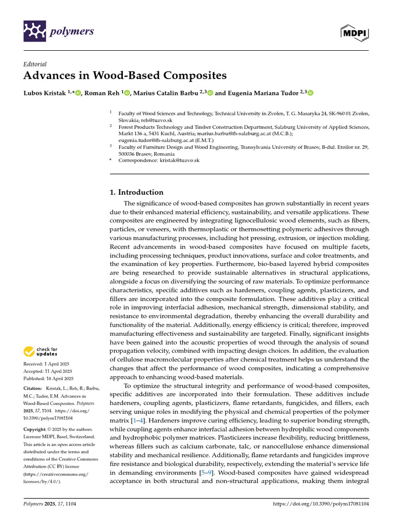 Advances in Wood-Based Composites | PDF | Composite Material | Wood