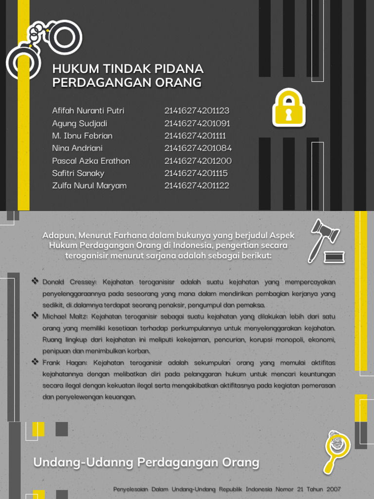 Pemberantasan Tindak Pidana Perdagangan Orang | PDF