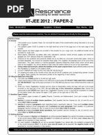 Download IITJEE Solutions Answer Key 2012 Solved Test Paper 2 English by Resonance Kota SN88484741 doc pdf