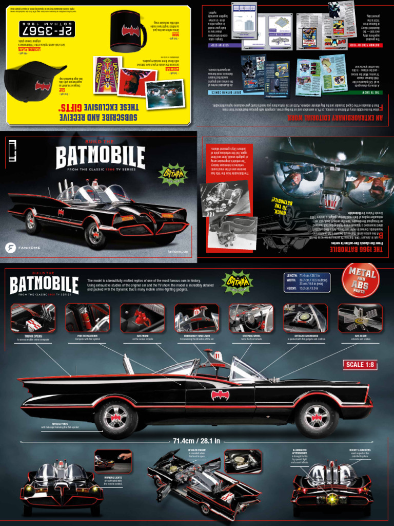 1:8 Scale Batmobile Features and Gadgets | PDF | Batman