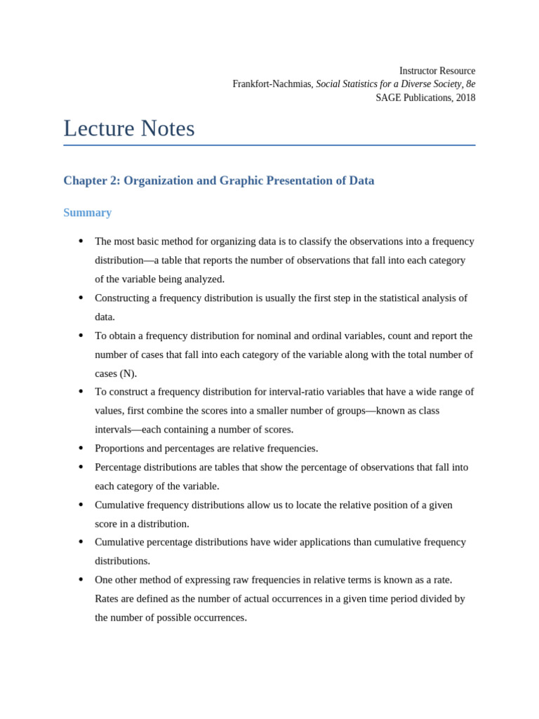 Organizing Data in Behavioral Statistics | PDF | Probability ...