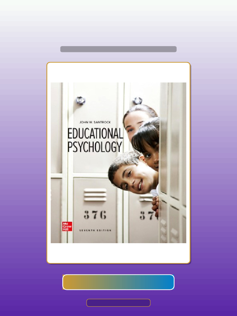 Educational Psychology 7th Edition Santrock Test Bank Available Instantly | PDF | Learning ...