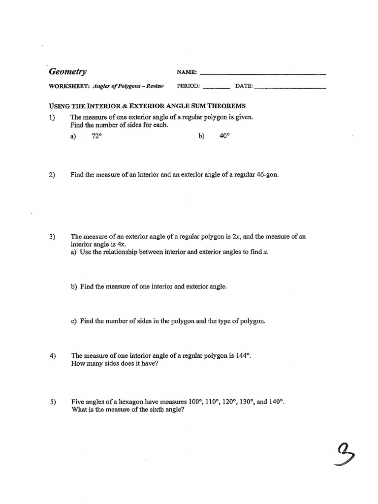 Geometry Workbook | PDF