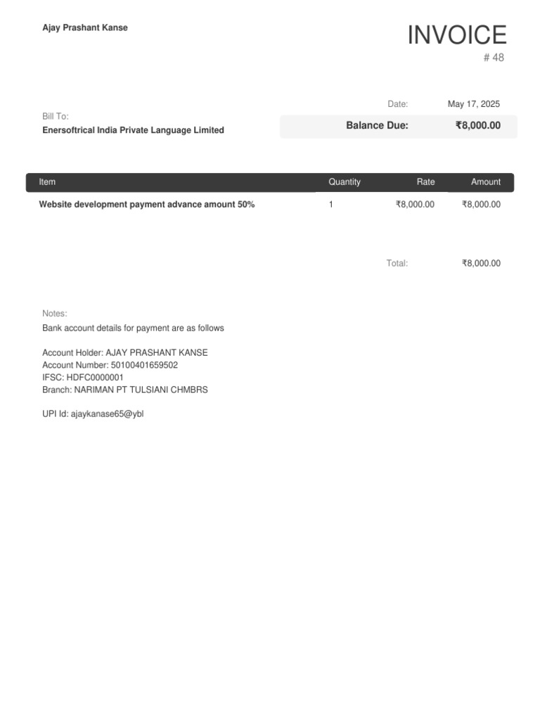 Invoice 48 | PDF