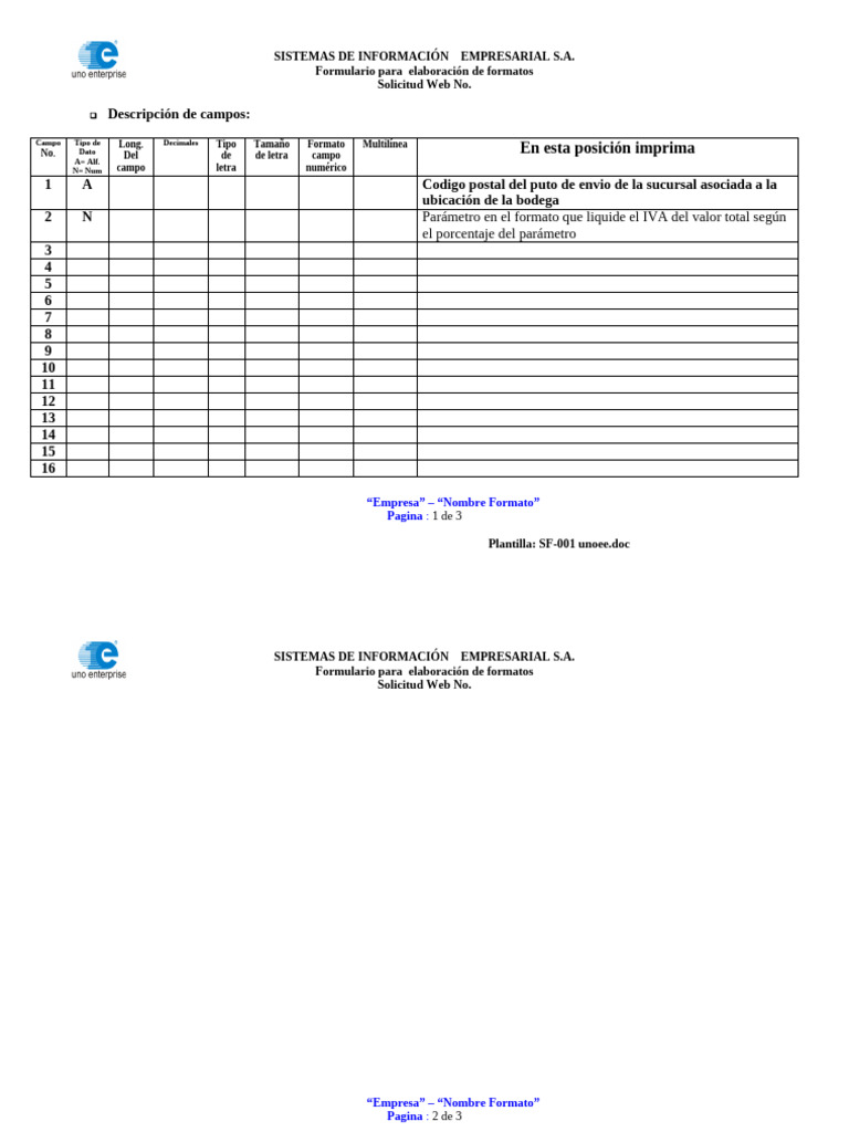 Formato SF-001 para Solicitudes | PDF | Informática | Tecnologías de la ...