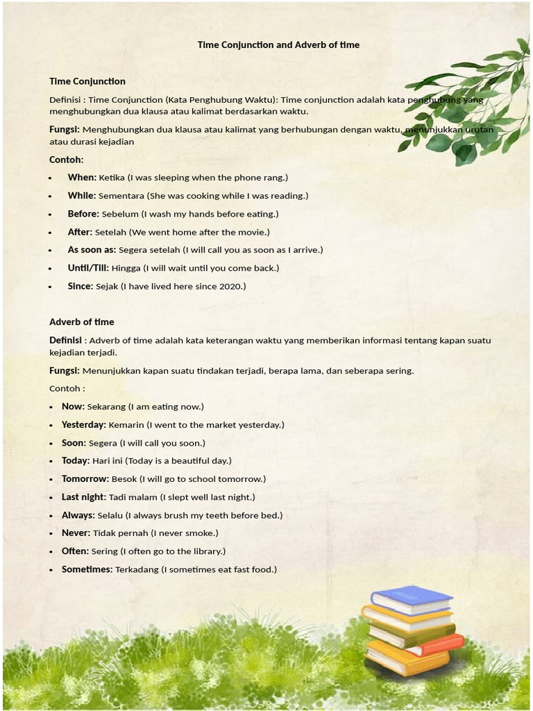 DAY 4 MODUL 2 Time Conjunction and Adverb of Time | PDF
