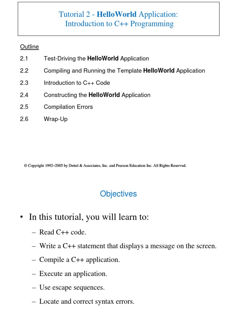Week 02 - Hello World | PDF | C++ | Computer Engineering