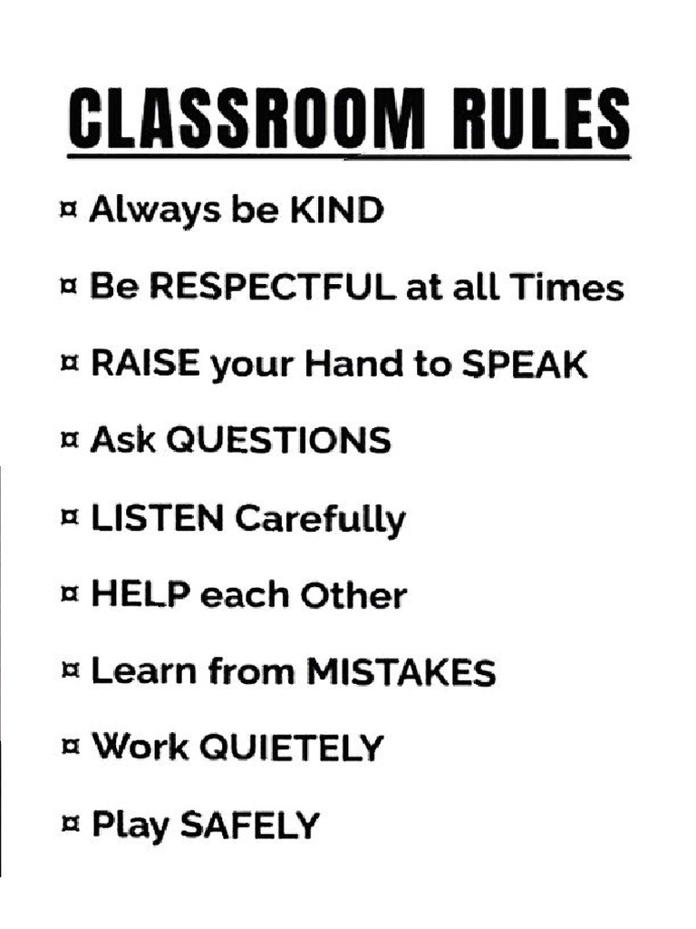 Classroom Rules | PDF
