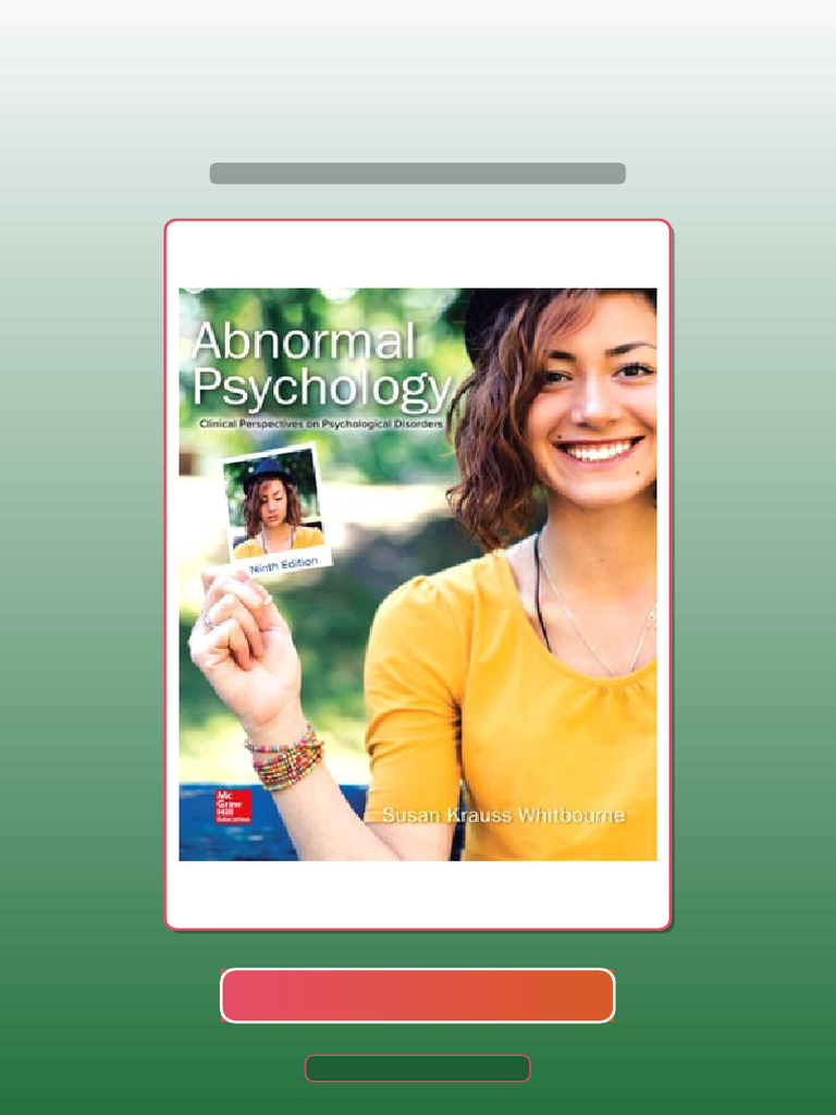Abnormal Psychology Clinical Perspectives On Psychological Disorders
