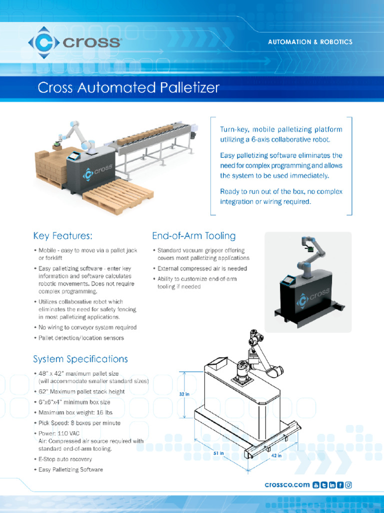 Cross Automation Palletizing Solution | PDF