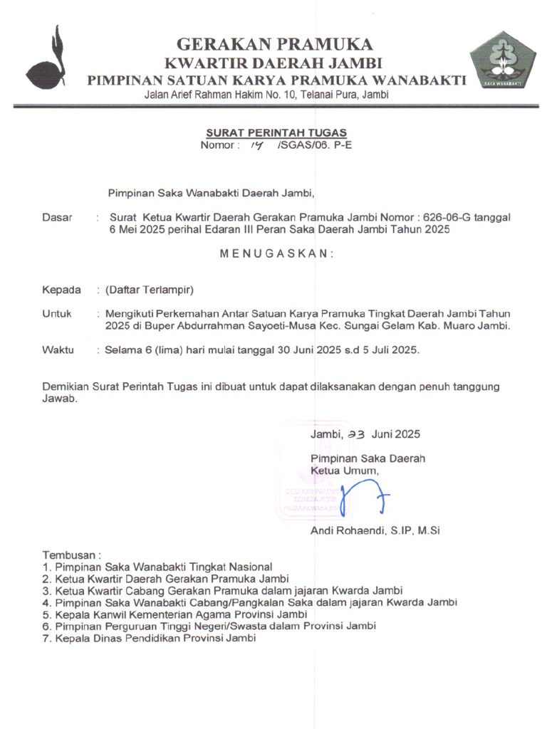 Surat Tugas SWB | PDF