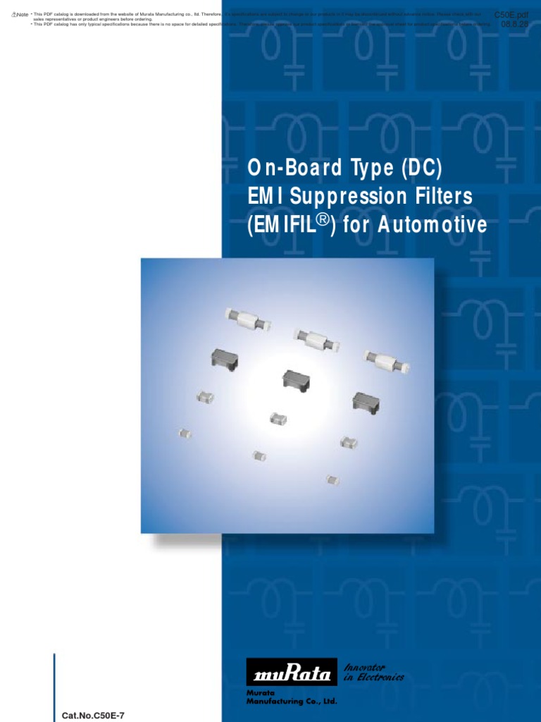 Murata Ferrite Bead PDF Resistor Electrical Resistance And