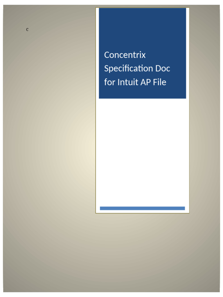 Concentrix AP File Spec for Intuit | PDF | Computing