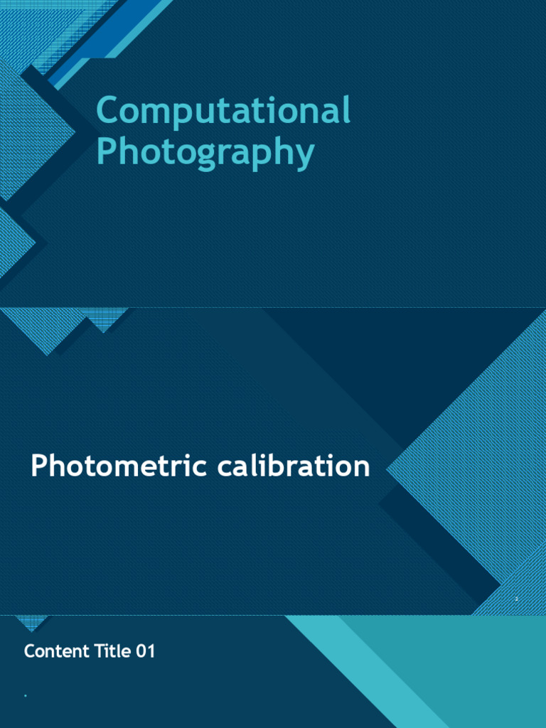 Computational Photography Techniques | PDF | Computer Vision | Image ...