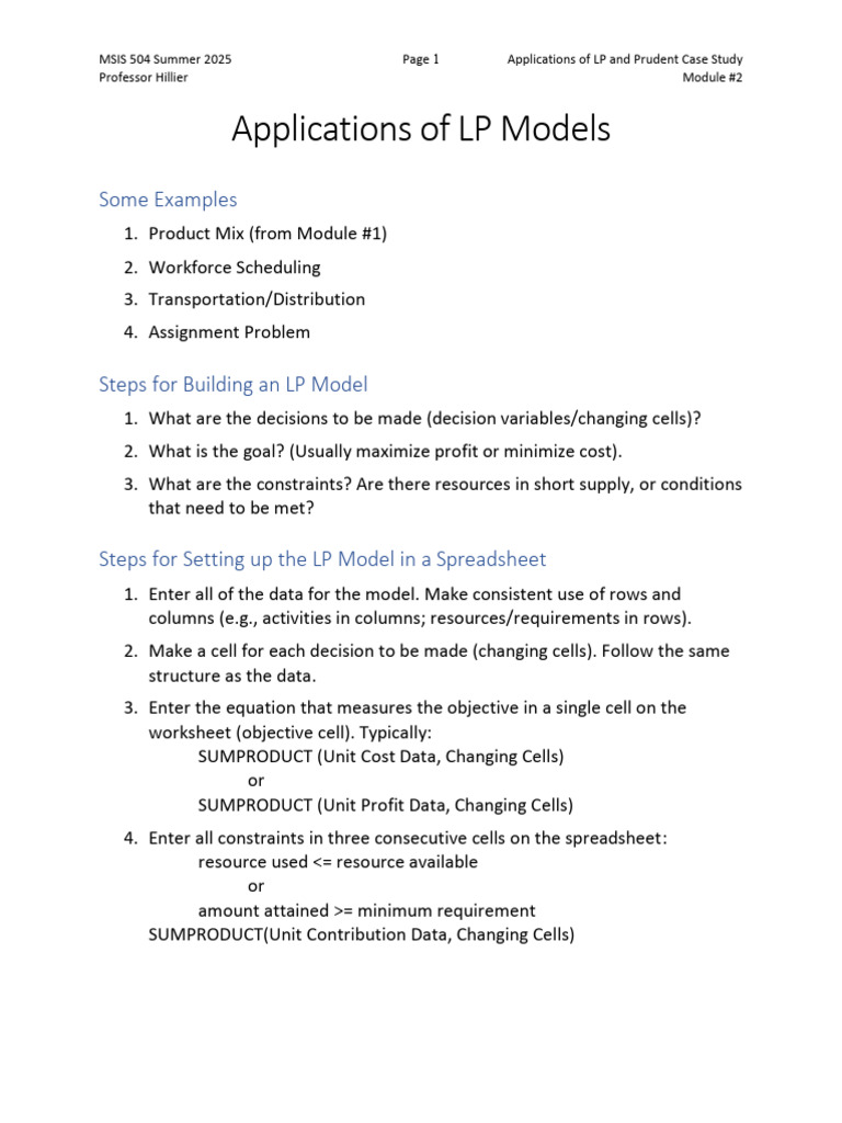 LP Model Applications and Case Studies | PDF | Bonds (Finance ...