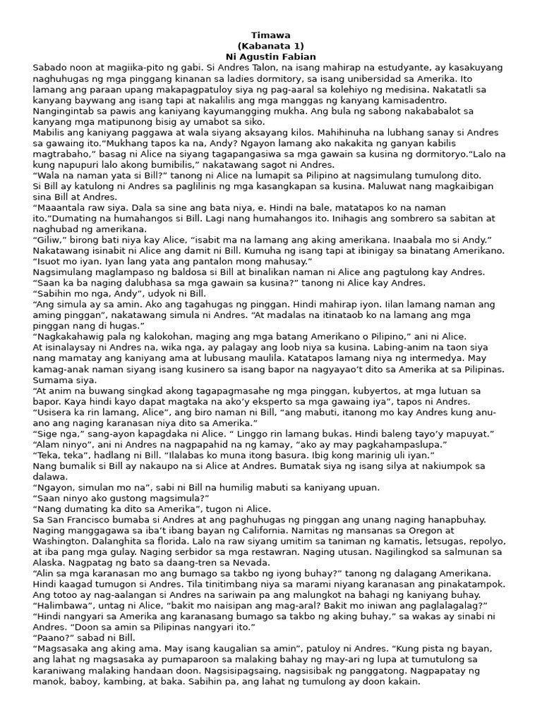 Timawa | PDF