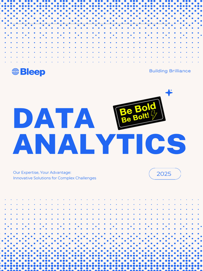 Data Analytics Brochure Bleep Education | PDF | Statistics | Deep Learning