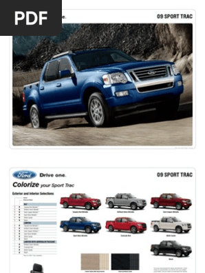 09 Ford Explorer Sport Trac Brochure From Miller Ford Seat Belt Motor Vehicle