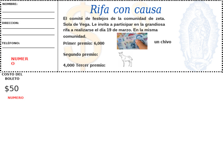 Rifa con Causa en Sola de Vega | PDF