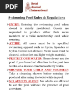 Swimming Pool Dress Code Guidelines | PDF | Technology & Engineering ...