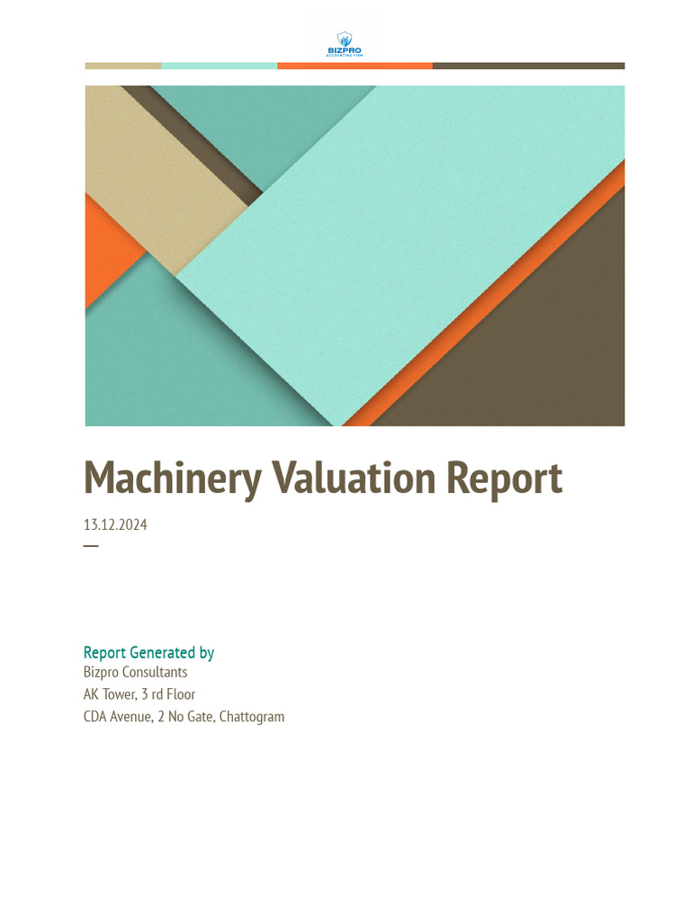 Machinery Valuation for Frank Garments | PDF | Depreciation | Fair Value