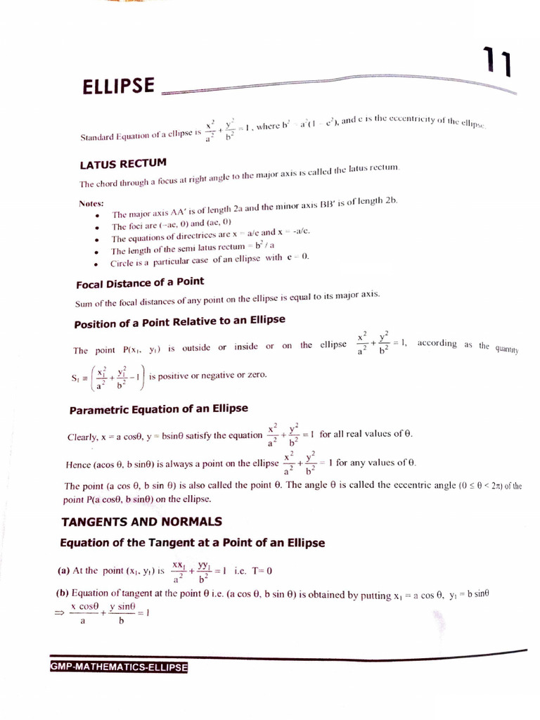 Ellipse | PDF