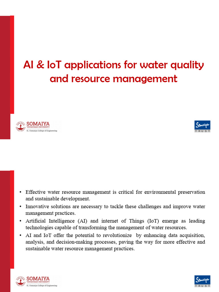 AI & IoT in Water Quality Management | PDF | Internet Of Things | Water ...