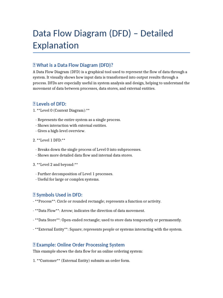 Understanding Data Flow Diagrams | PDF | Infographics | Computing