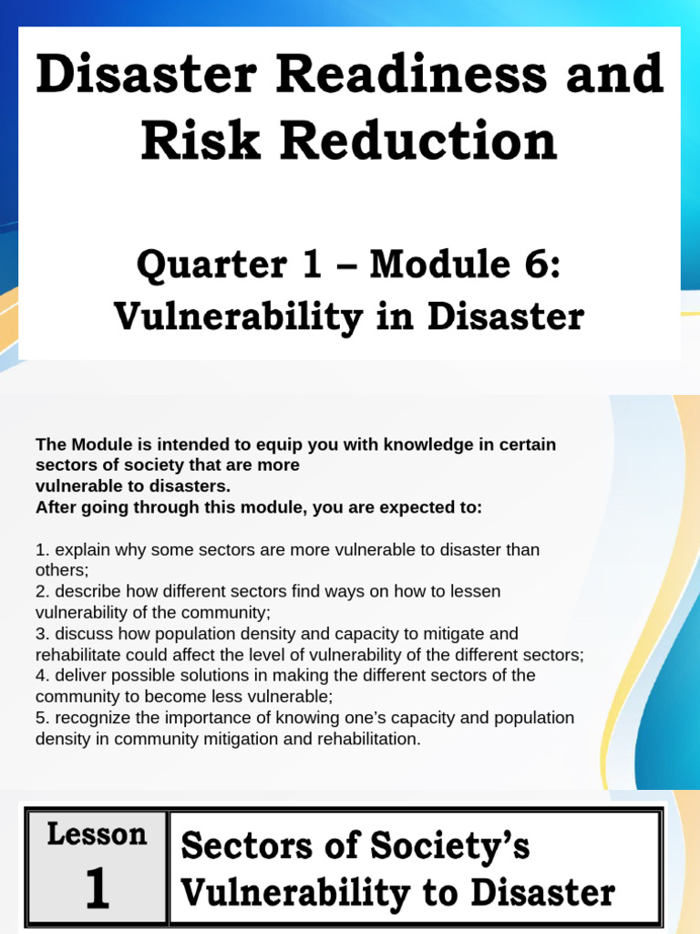 Understanding Community Disaster Vulnerability | PDF | Vulnerability ...