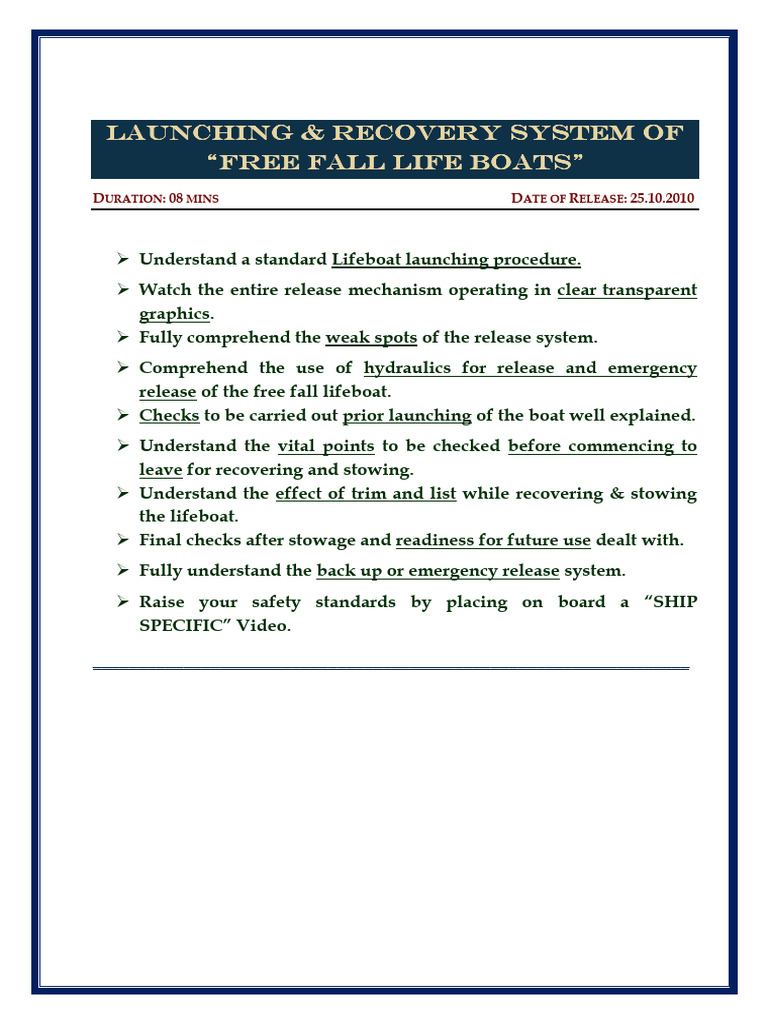 Launching Recovery Freefall Life Boats2013!10!21112558 | PDF