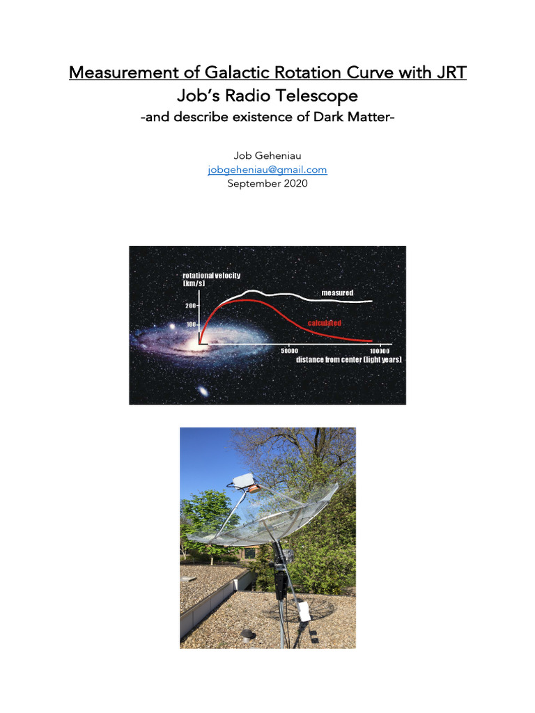 Galactic Rotation Curve and Dark Matter | PDF | Galaxy | Physical Phenomena