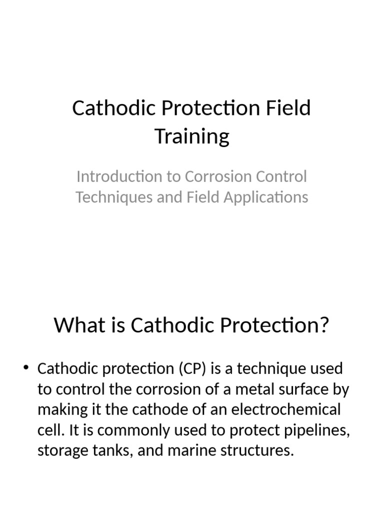 Cathodic Protection Field Training | PDF