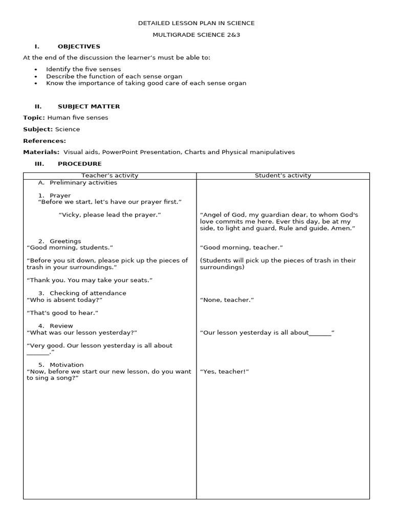 Detailed Lesson Plan in Science | PDF