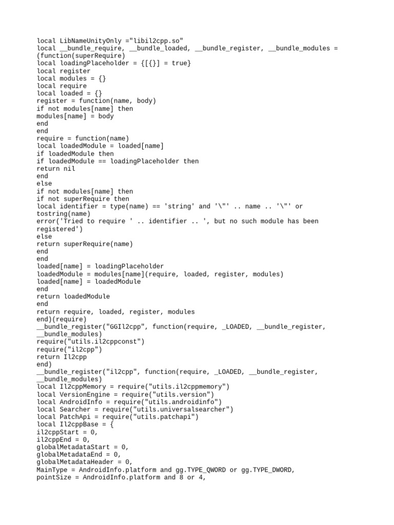 Il2cpp Module Management in Lua | PDF | Software Development | Computer ...