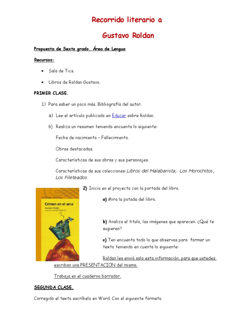 Biografía y actividades de Gustavo Roldán | PDF
