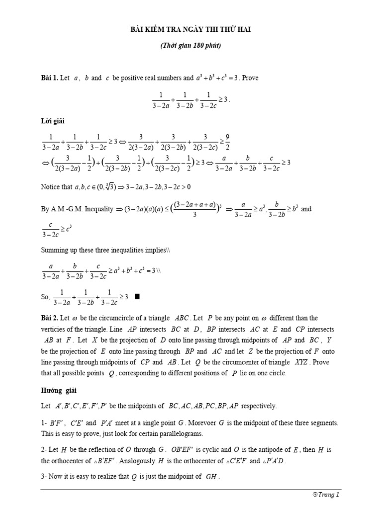 Dap An Bai Kiem Tra So 5 Ngay 2.Gv | PDF | Euclidean Plane Geometry ...