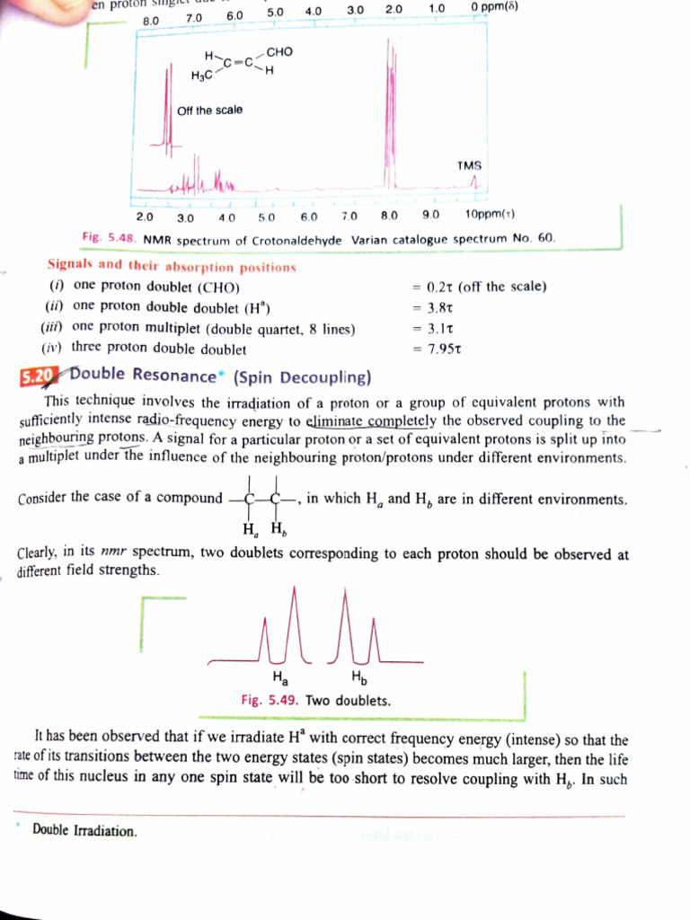 Double Resonance in NMR Spectroscopy | PDF | Nuclear Magnetic Resonance ...