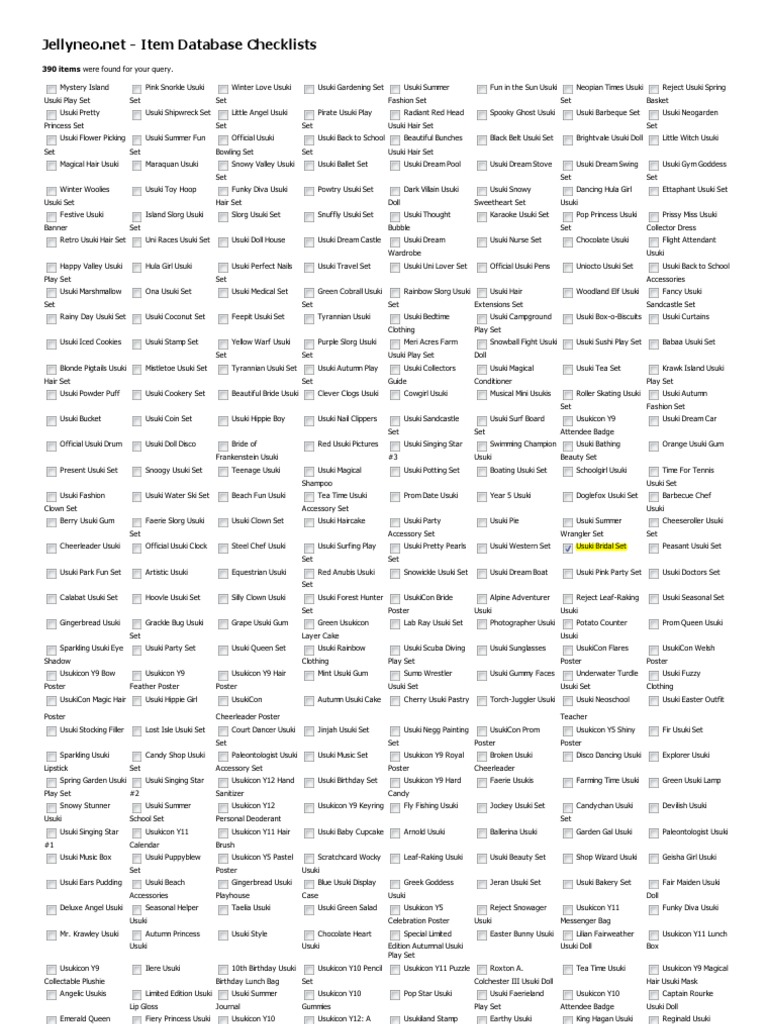 Item Database | PDF | Dolls | Leisure