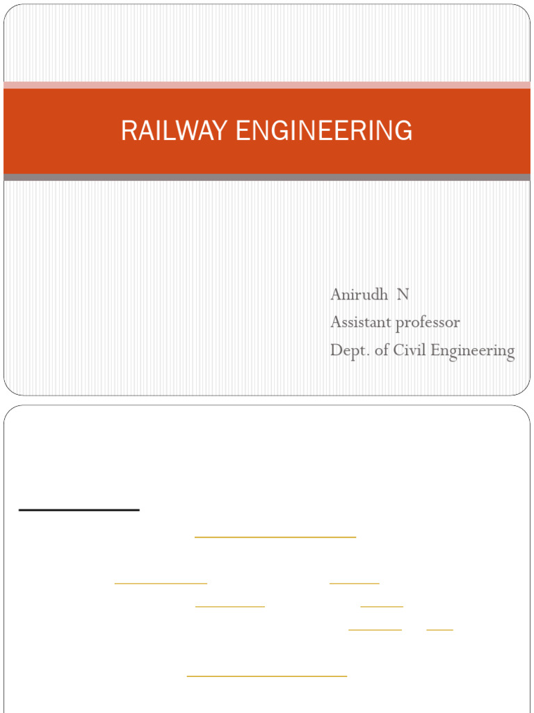 Railway Track Engineering Essentials | PDF | Rail Transport ...