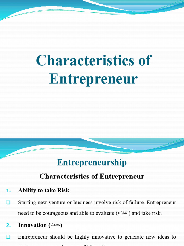 Key Traits of Successful Entrepreneurs | PDF