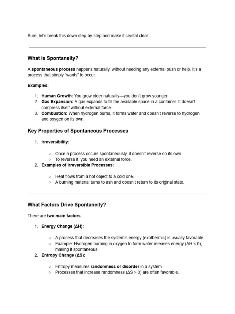 Thermo Entropy Notes | PDF | Gibbs Free Energy | Entropy