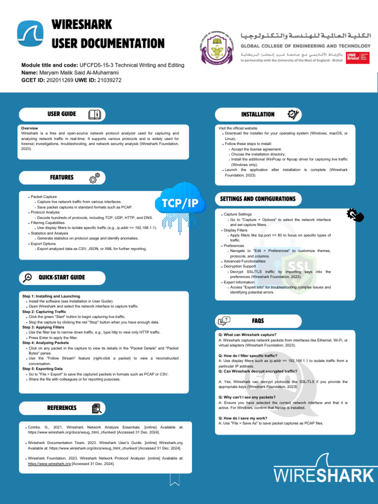 Wireshark User Guide: Installation & Features | PDF | Computer Network ...