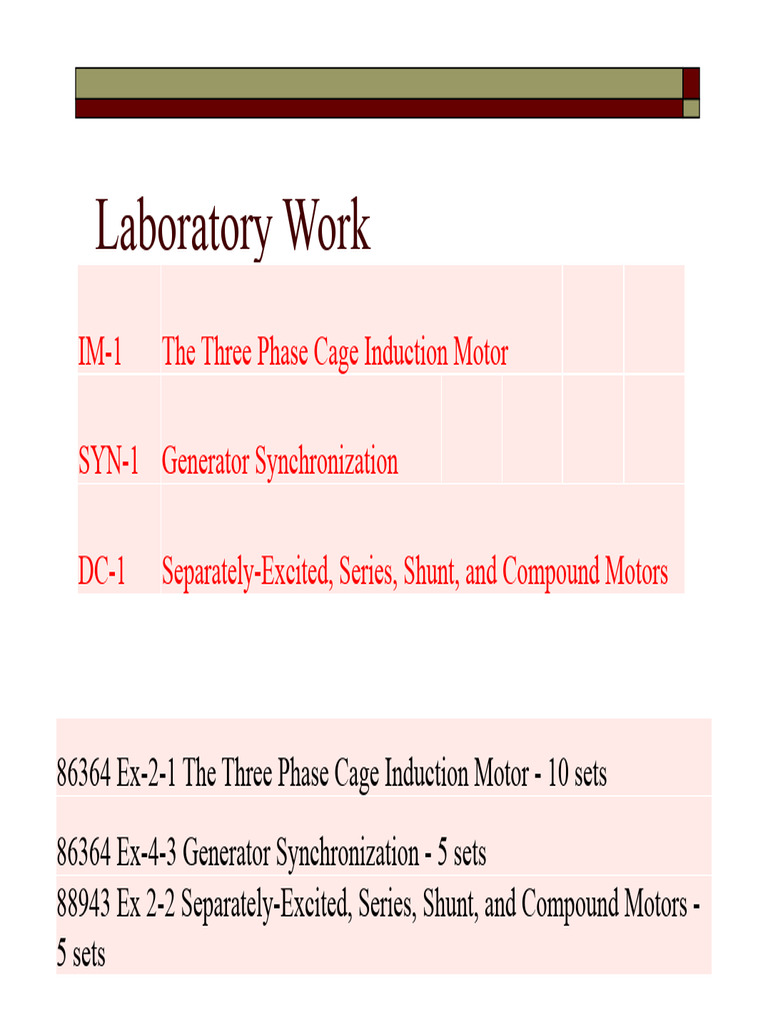 EE3002 Laboratory Work Overview | PDF