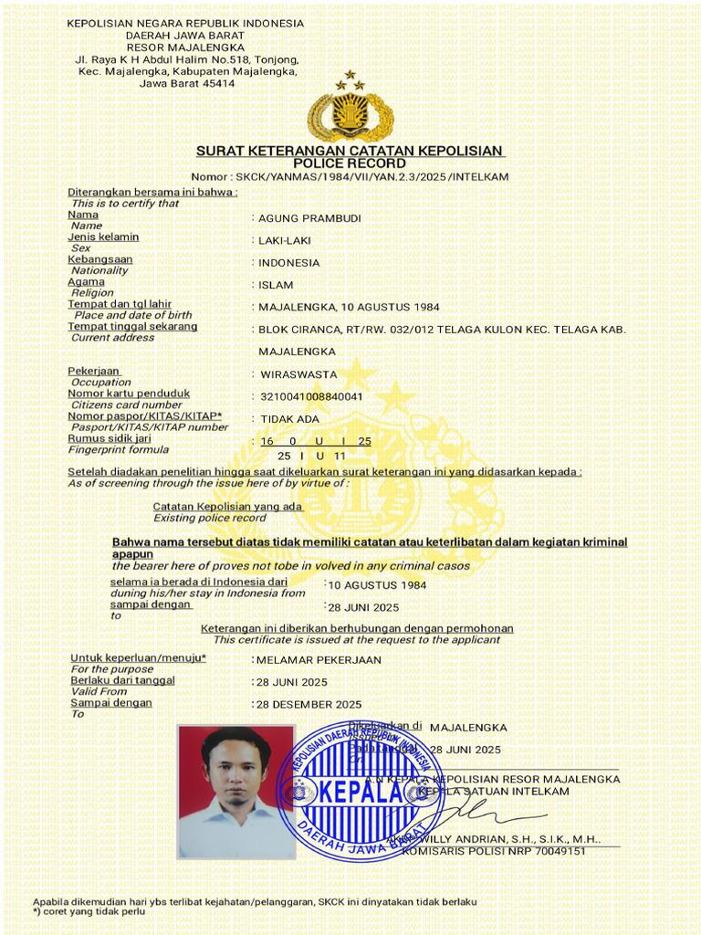 SKCK | PDF