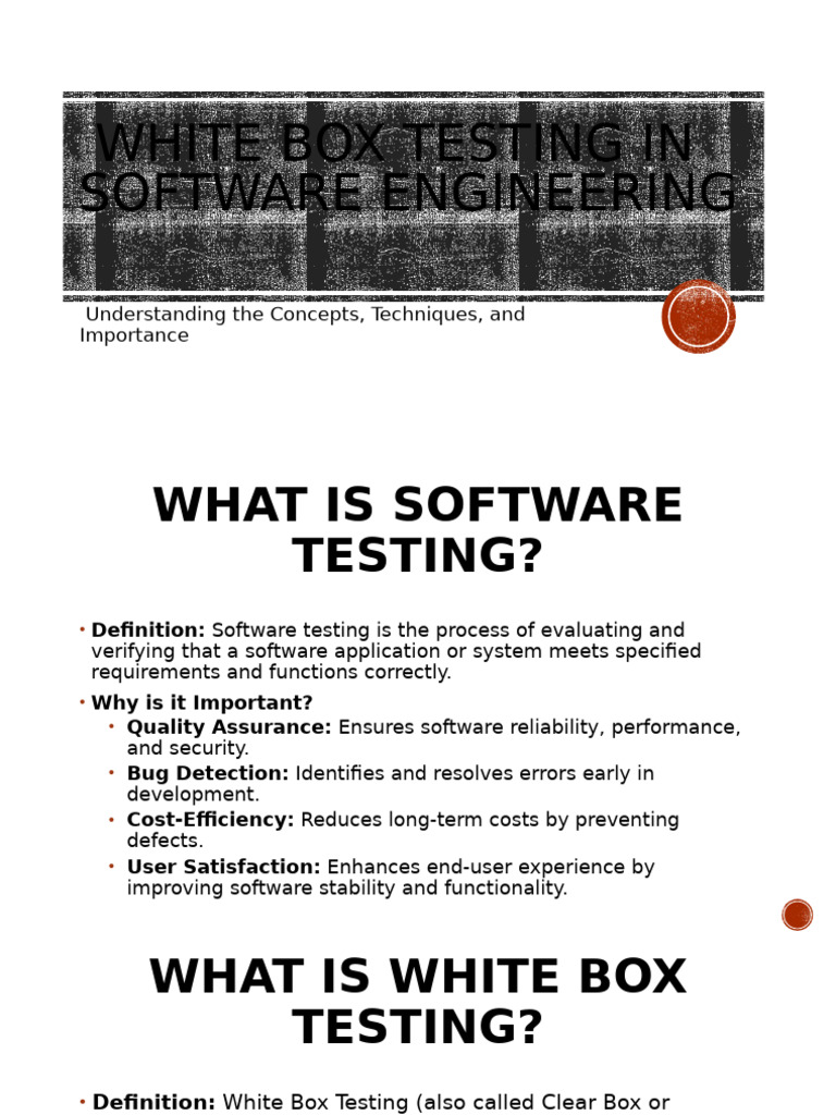 White Box Testing in Software Engineering | PDF | Software Testing ...