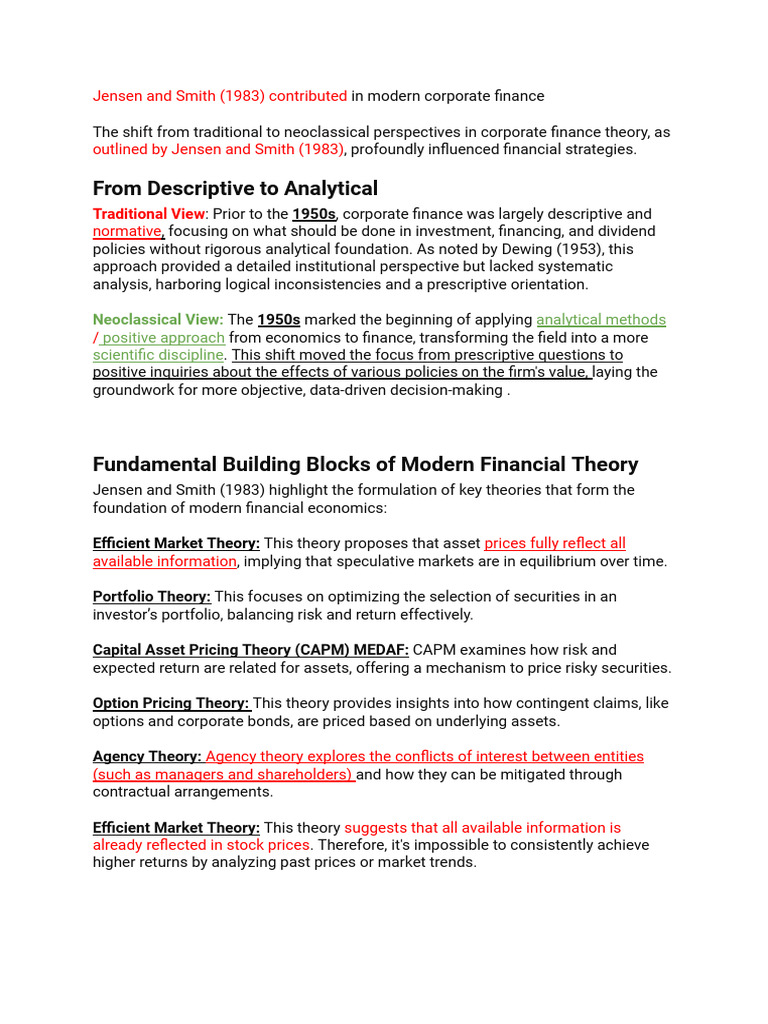 Resum Finance Th orie PDF - 1