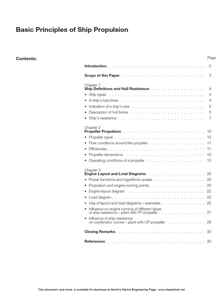 Ship Propulsion Basics Explained | PDF | Tonnage | Ships